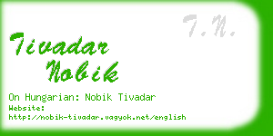 tivadar nobik business card